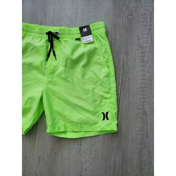 Men's HURLEY PHANTOM Neon Green Board Surf Shorts Swim Trunks Sz M 5" inseam NWT - Picture 3 of 10